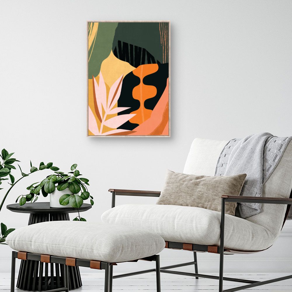 Tableau Abstraction végétale vibrante