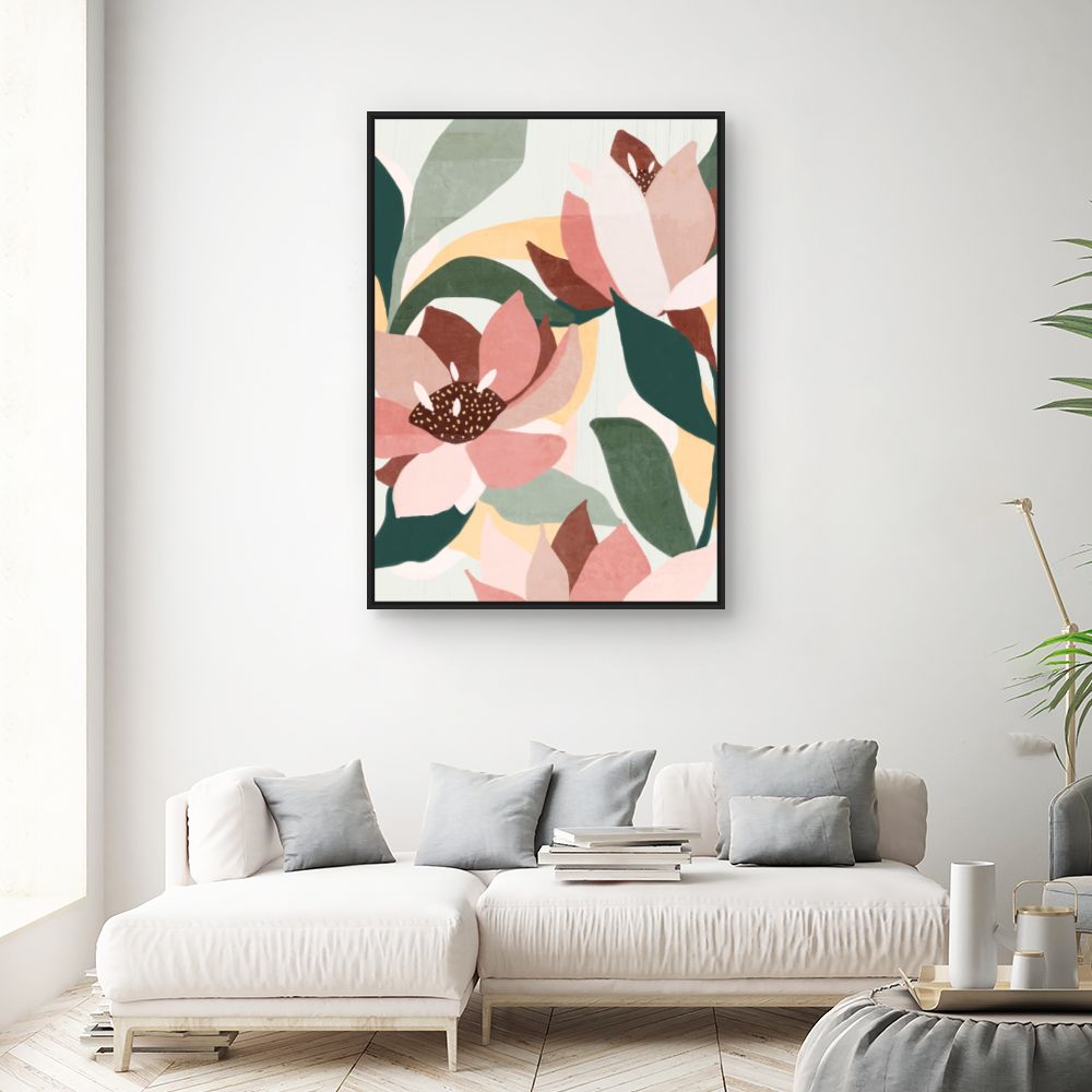 Tableau Fleurs abstraites