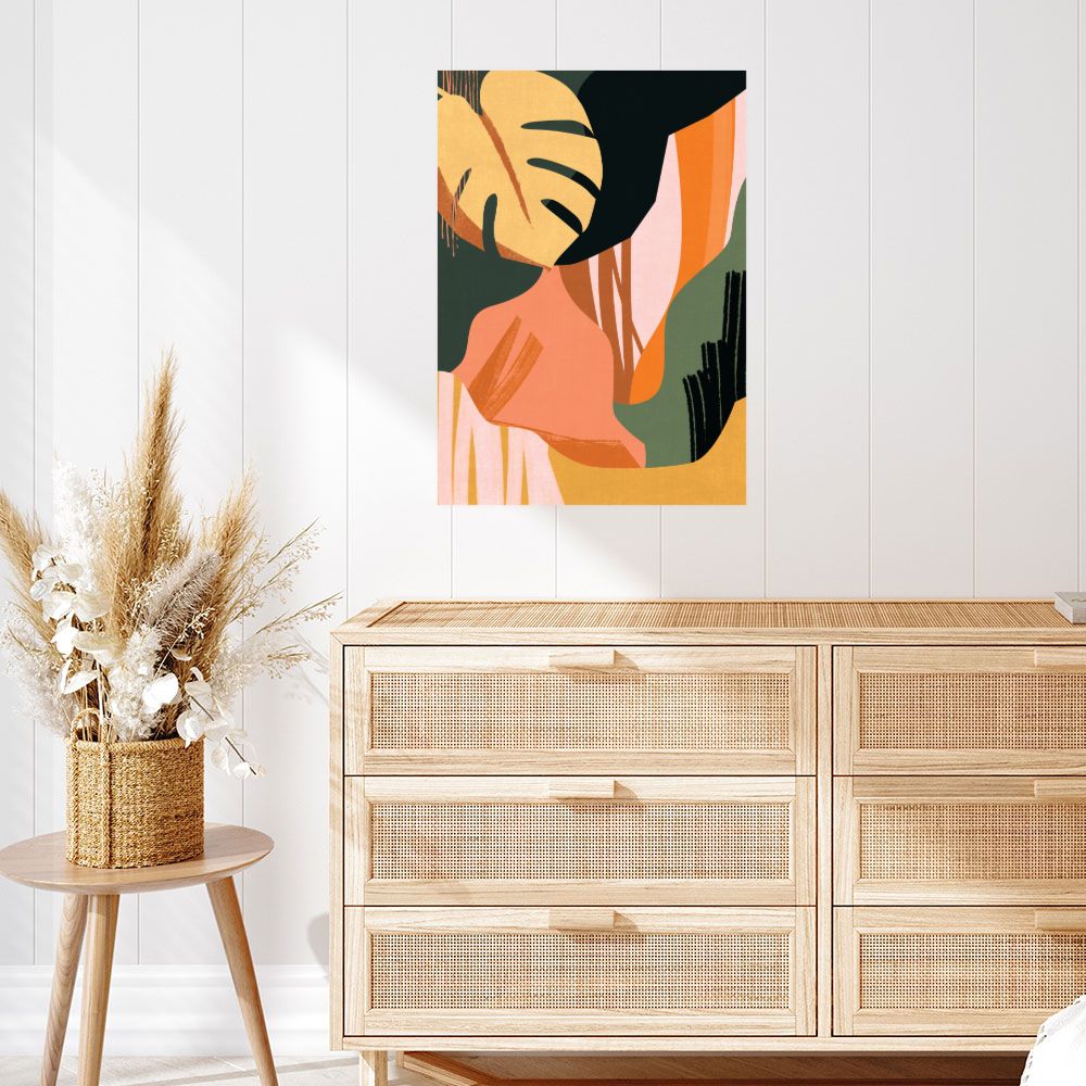 Affiche Feuilles en abstraction