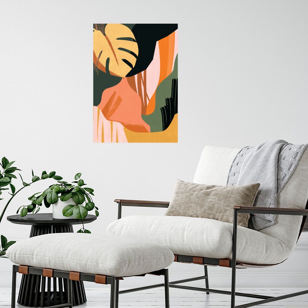 Affiche Feuilles en abstraction