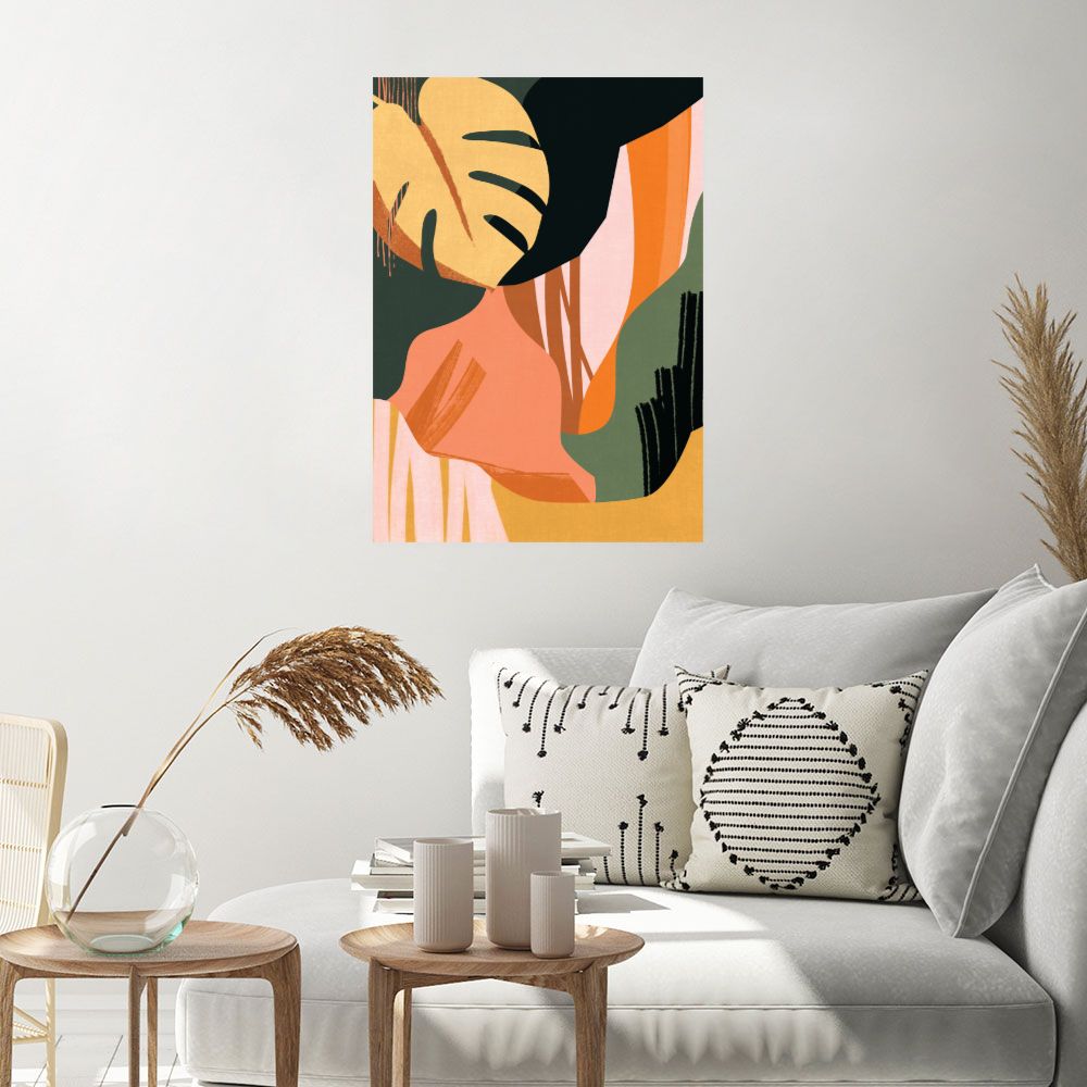 Affiche Feuilles en abstraction