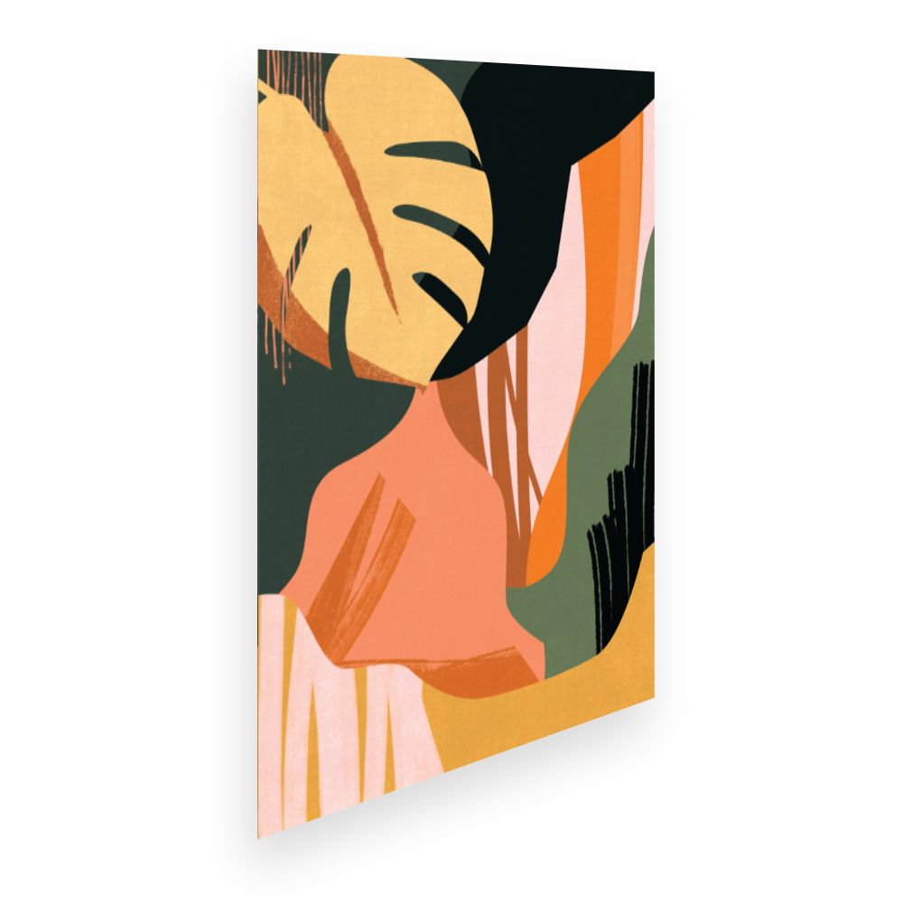 Affiche Feuilles en abstraction