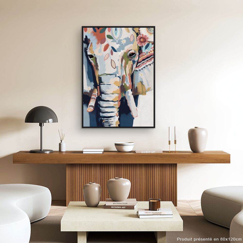 Tableau Éléphant artistique