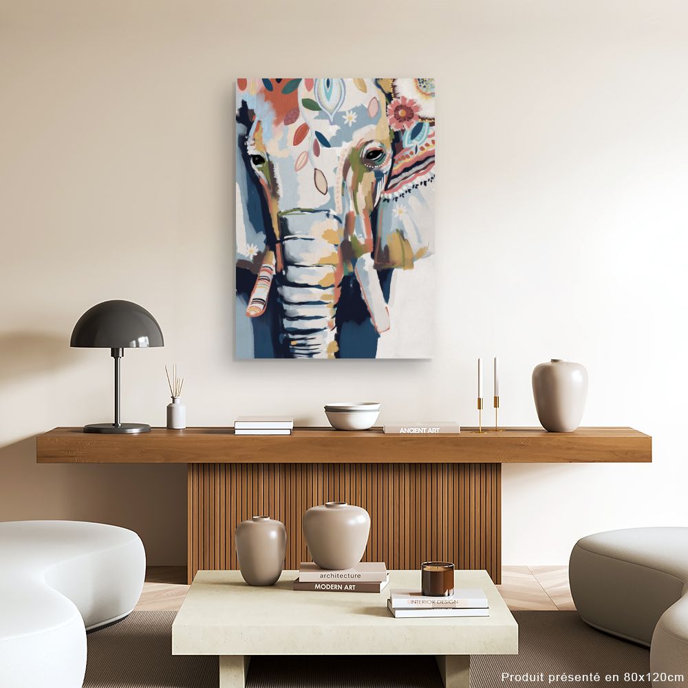 Tableau Éléphant artistique