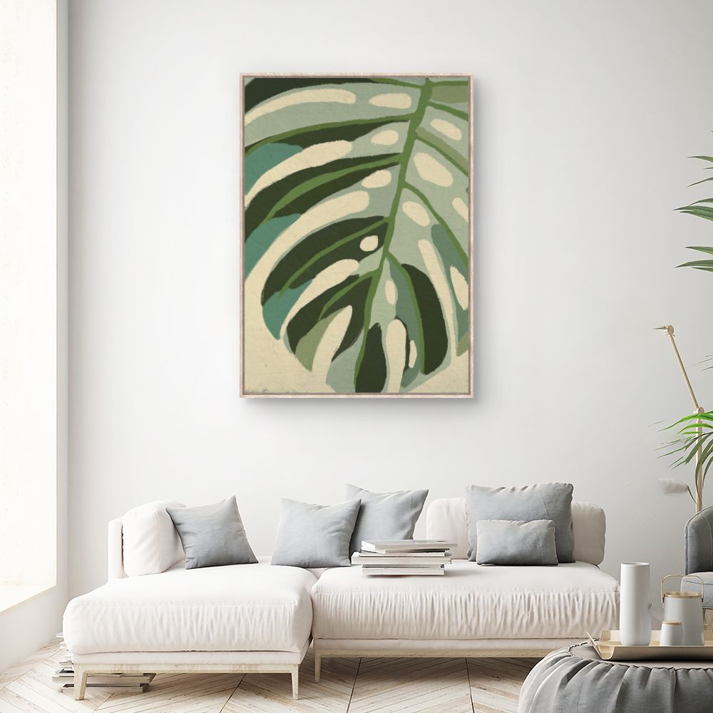 Tableau Feuille tropicale vibrante