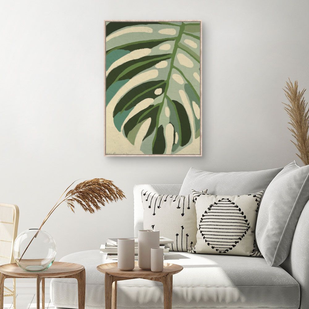 Tableau Feuille tropicale vibrante