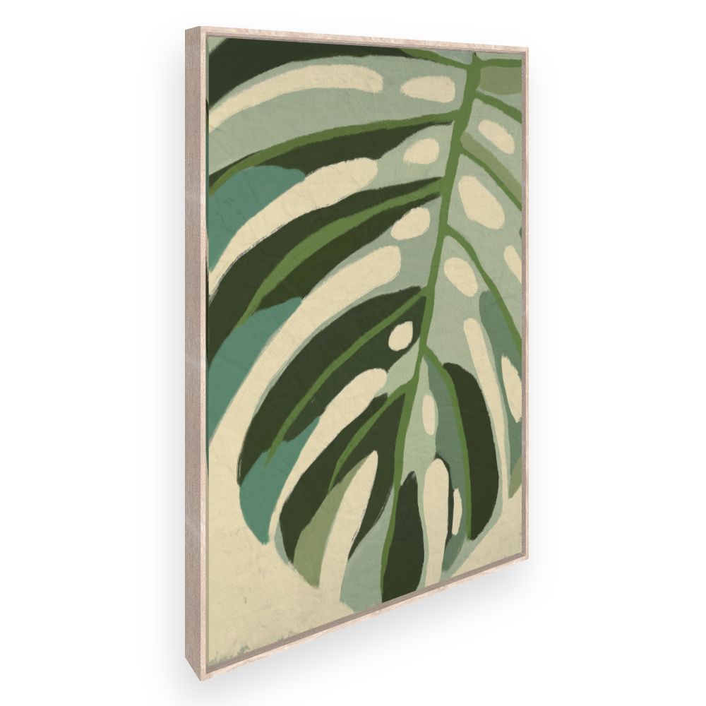 Toile Feuille tropicale vibrante