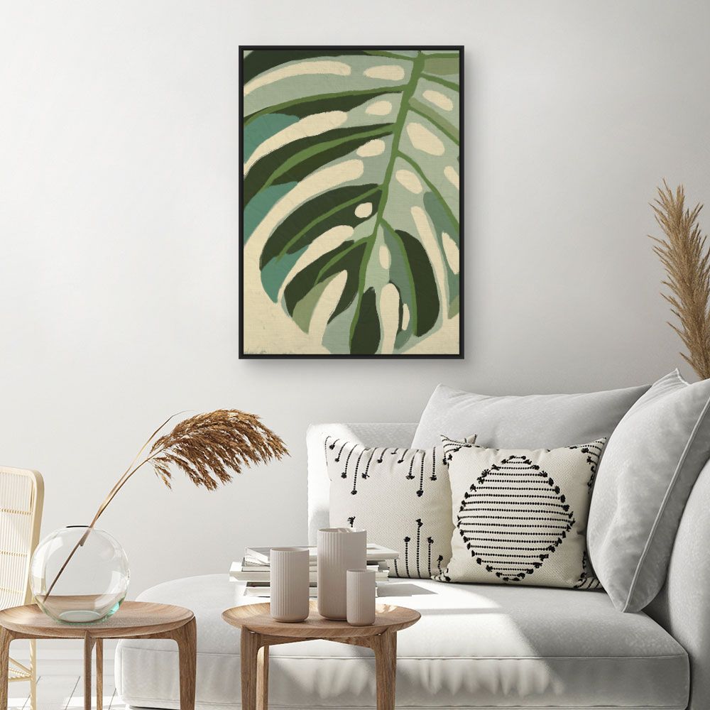 Tableau Feuille tropicale vibrante