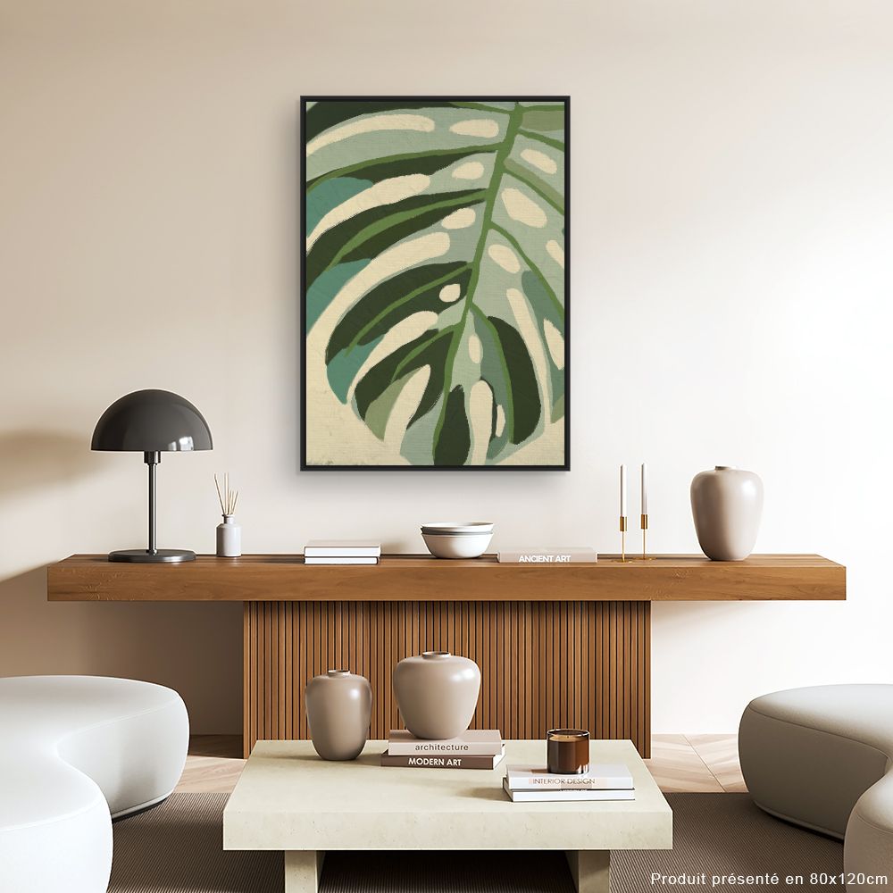 Tableau Feuille tropicale vibrante