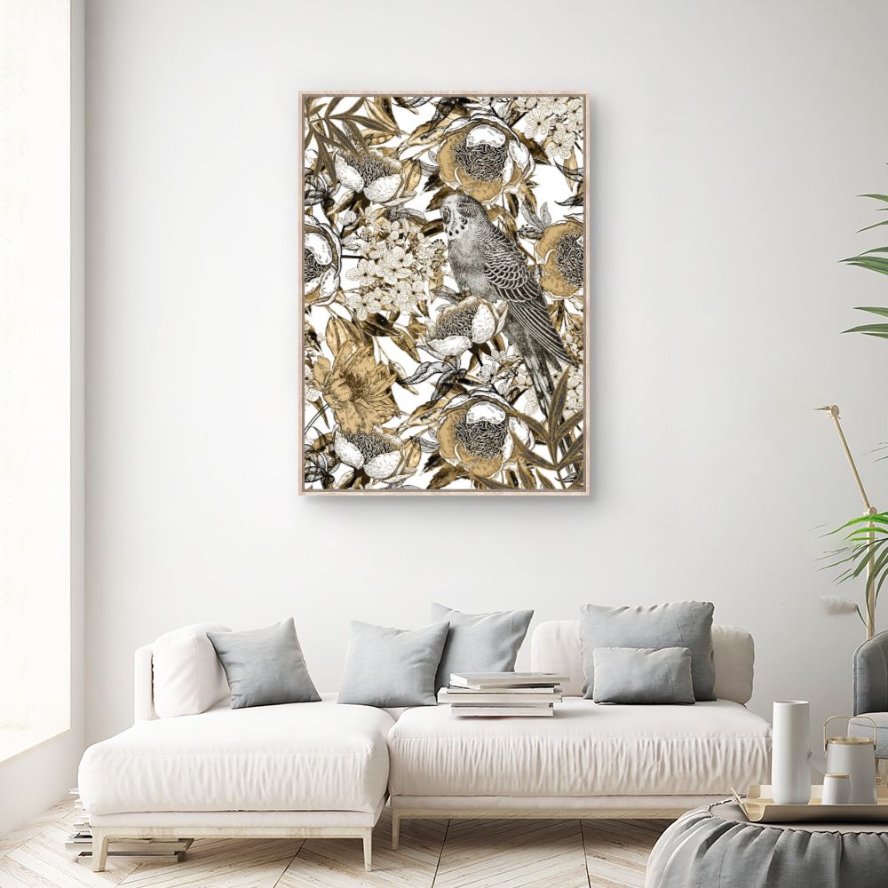 Tableau Oiseaux et fleurs