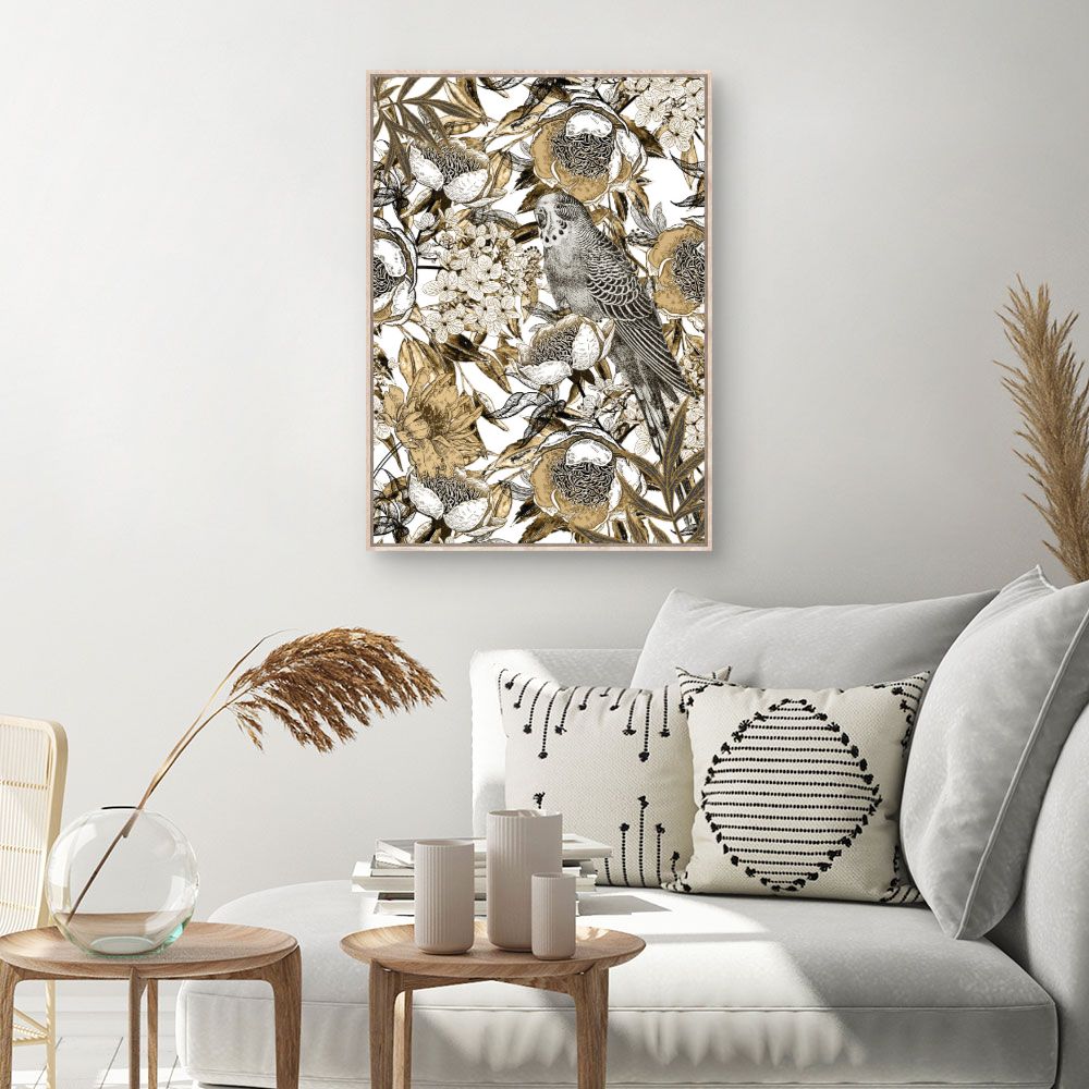 Tableau Oiseaux et fleurs