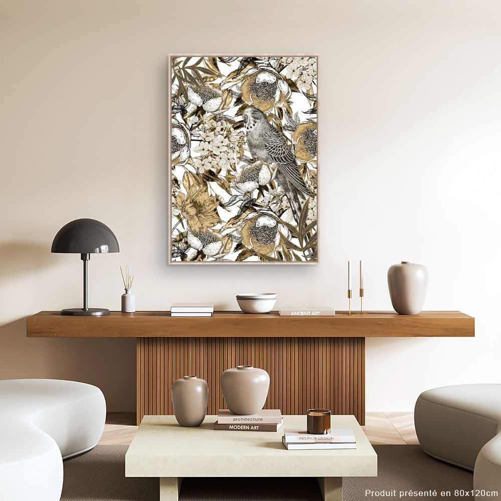 Tableau Oiseaux et fleurs