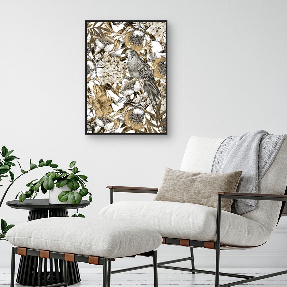Tableau Oiseaux et fleurs