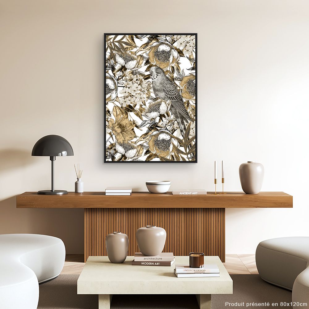 Tableau Oiseaux et fleurs