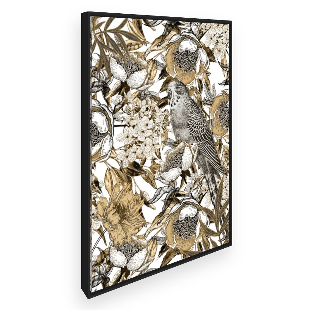 Toile Oiseaux et fleurs