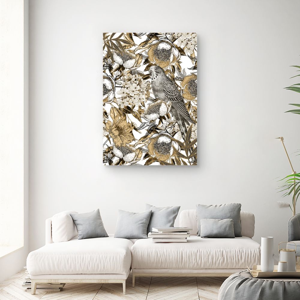 Tableau Oiseaux et fleurs