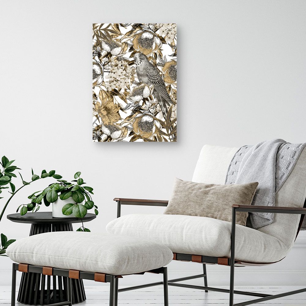 Tableau Oiseaux et fleurs