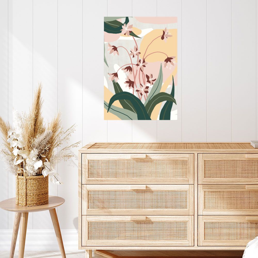 Affiche Fleurs pastel élégantes