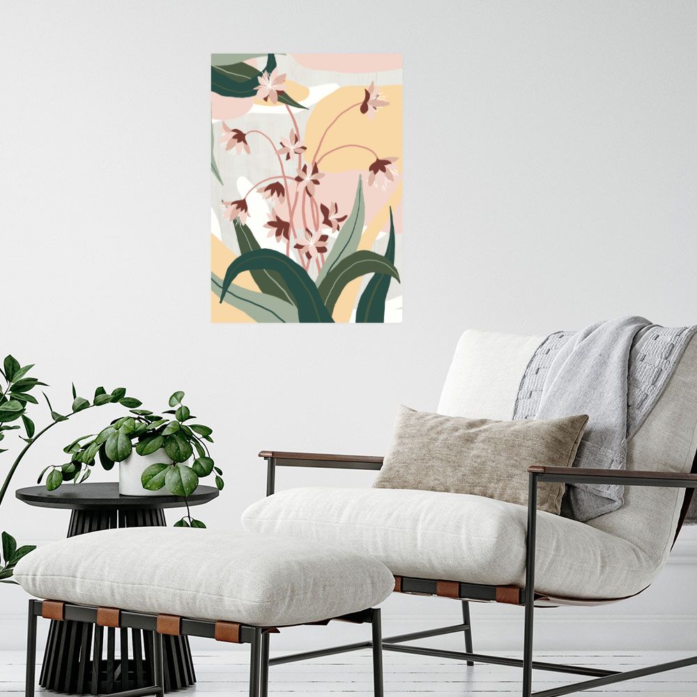 Affiche Fleurs pastel élégantes
