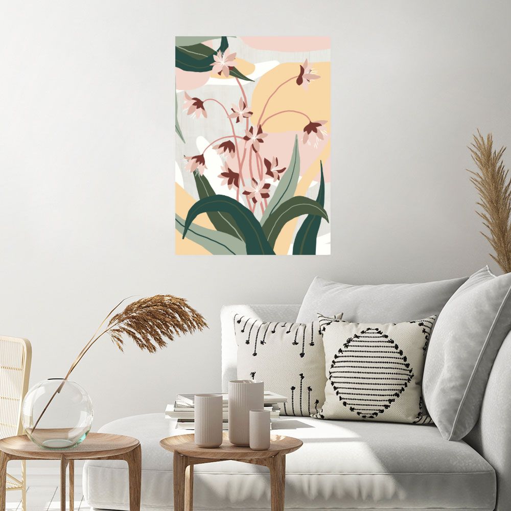 Affiche Fleurs pastel élégantes