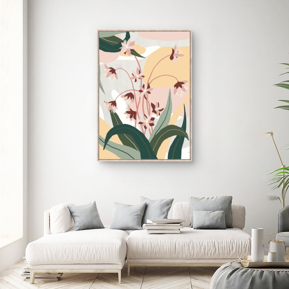 Tableau Fleurs abstraites stylisées