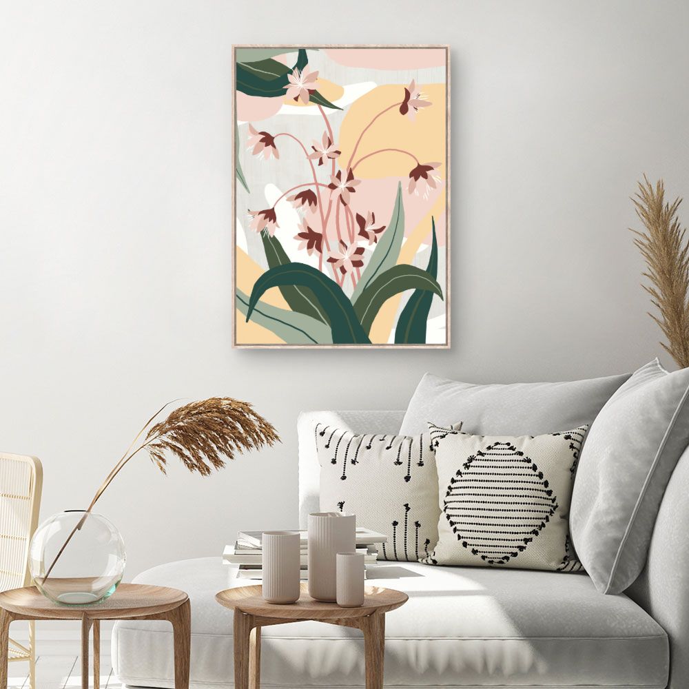 Tableau Fleurs abstraites stylisées