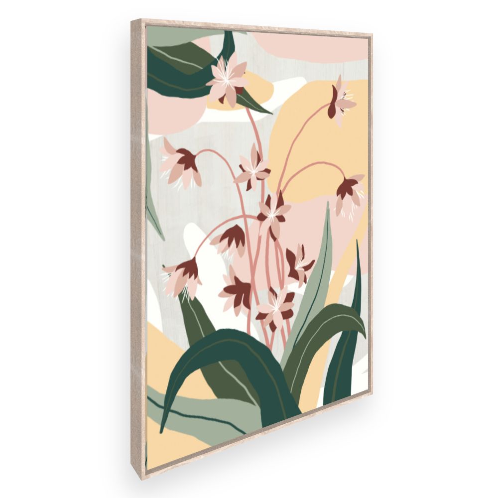 Toile Fleurs abstraites stylisées