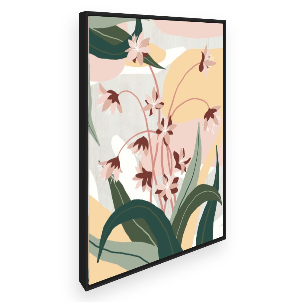 Toile Fleurs abstraites stylisées