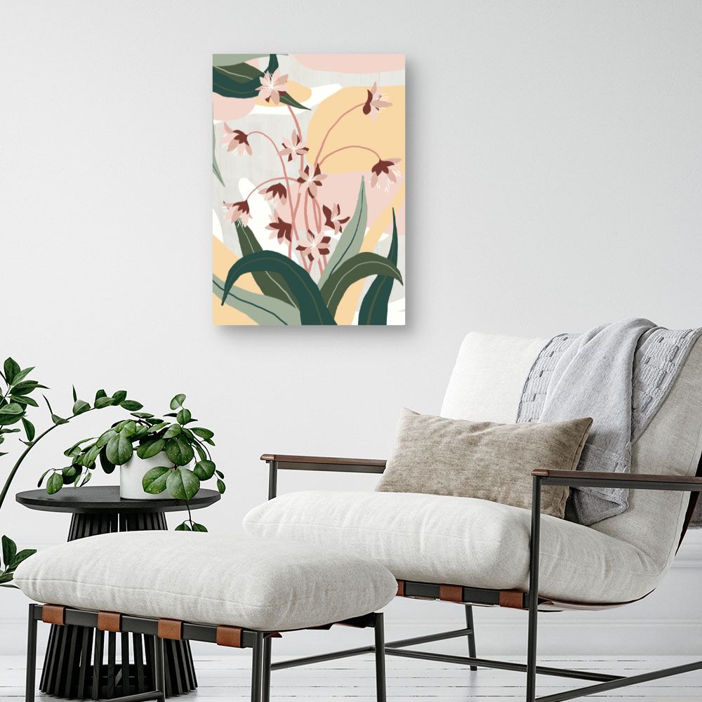 Tableau Fleurs abstraites stylisées