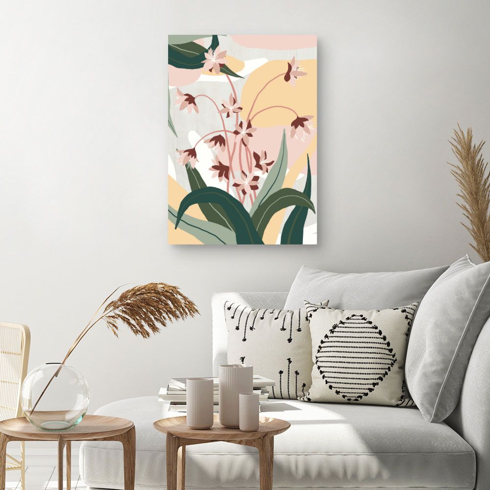 Tableau Fleurs abstraites stylisées