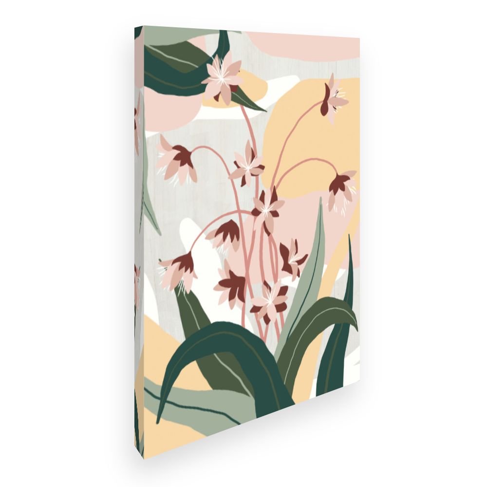Toile Fleurs abstraites stylisées