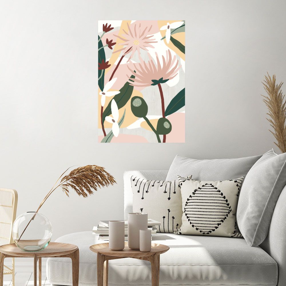 Affiche Fleurs graphiques