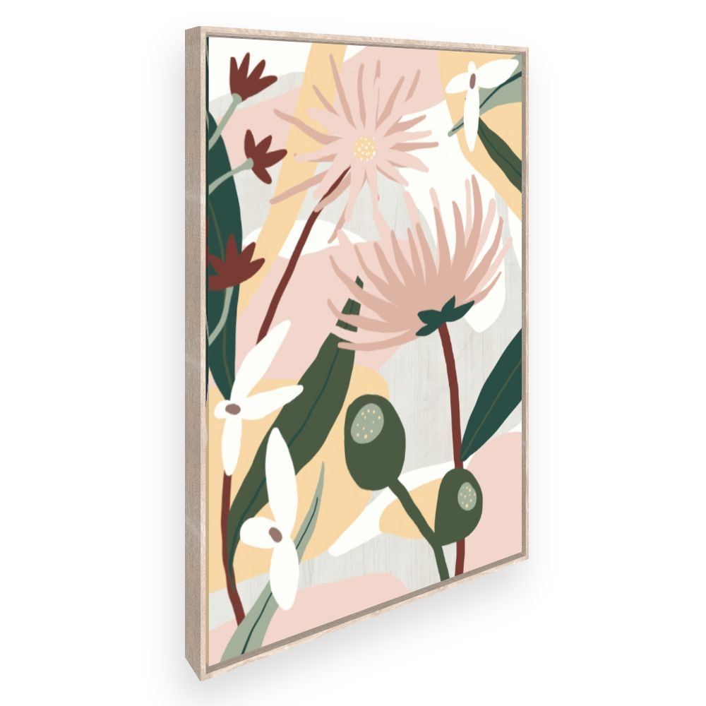 Toile Fleurs abstraites élégantes