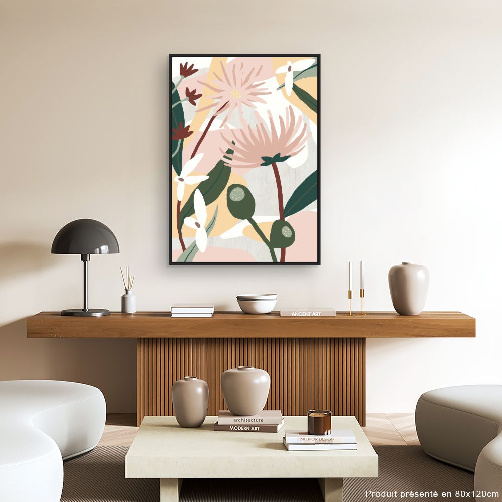 Tableau Fleurs abstraites élégantes