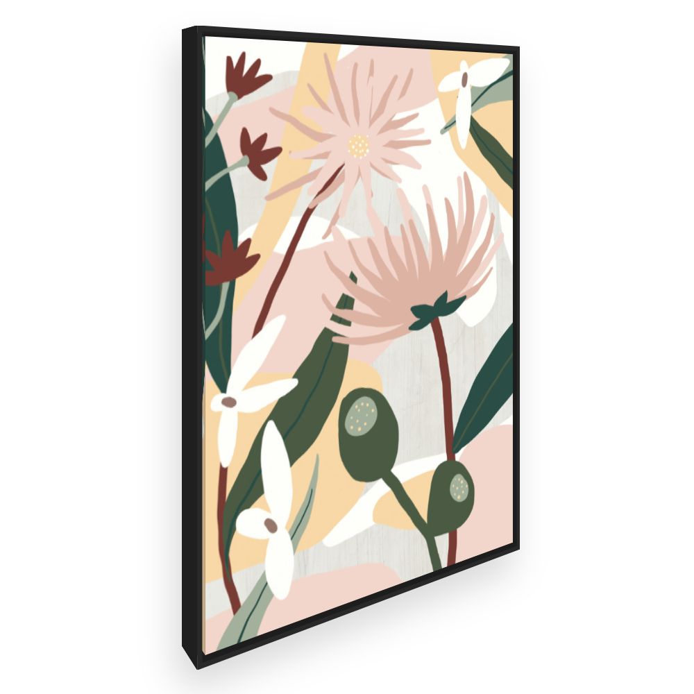 Toile Fleurs abstraites élégantes