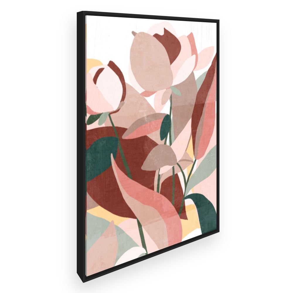 Toile Fleurs abstraites élégantes