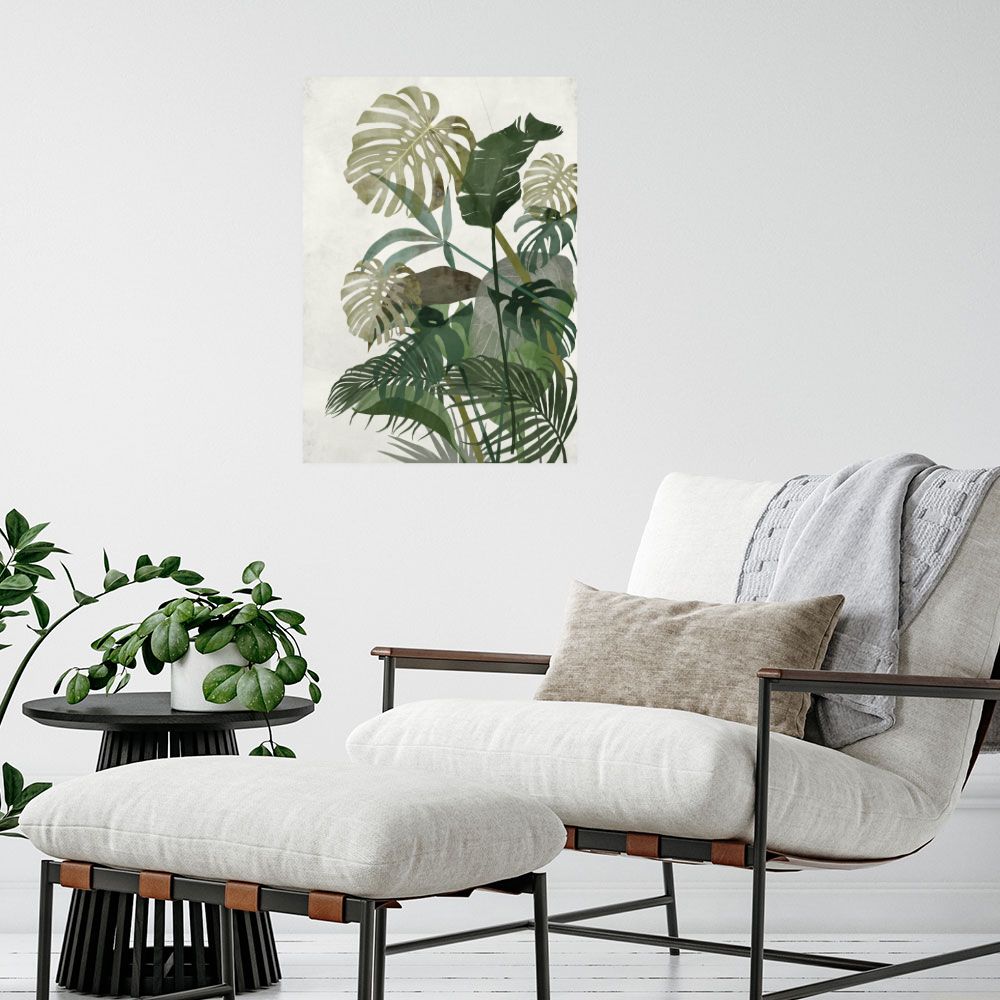Affiche Feuilles tropicales élégantes
