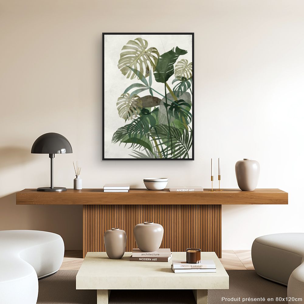 Tableau Feuillage tropical luxuriant