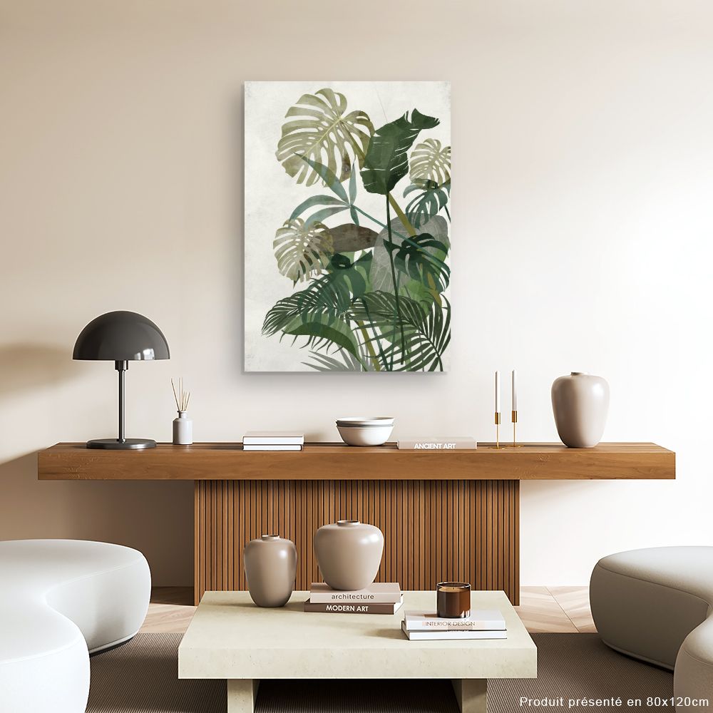 Tableau Feuillage tropical luxuriant
