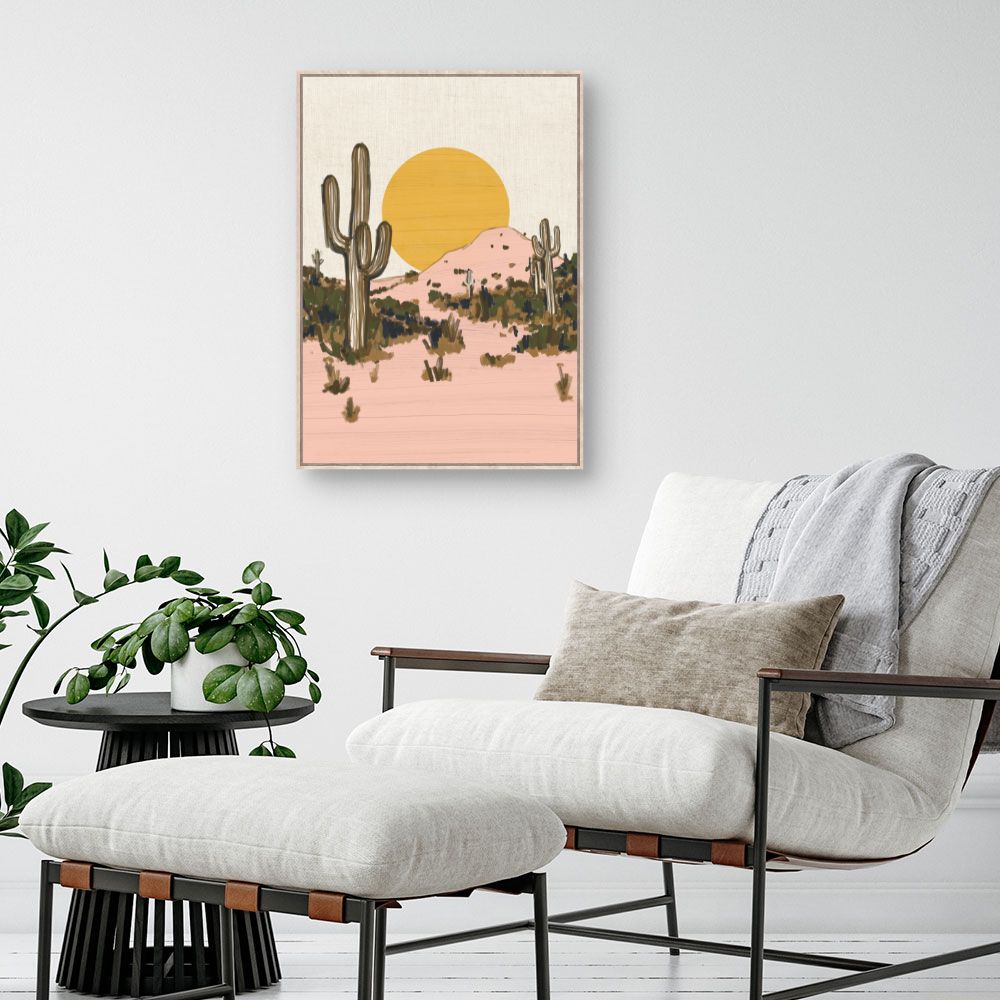 Tableau Cactus au coucher