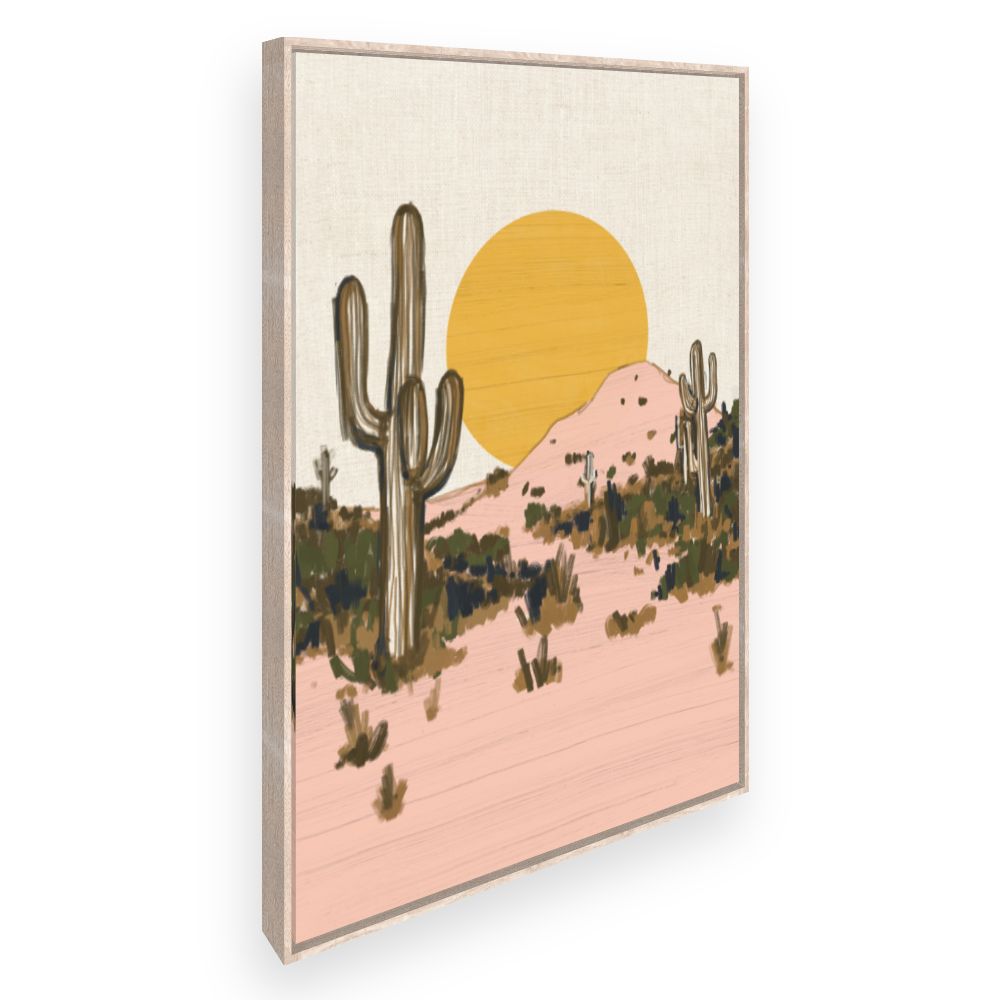 Toile Cactus au coucher