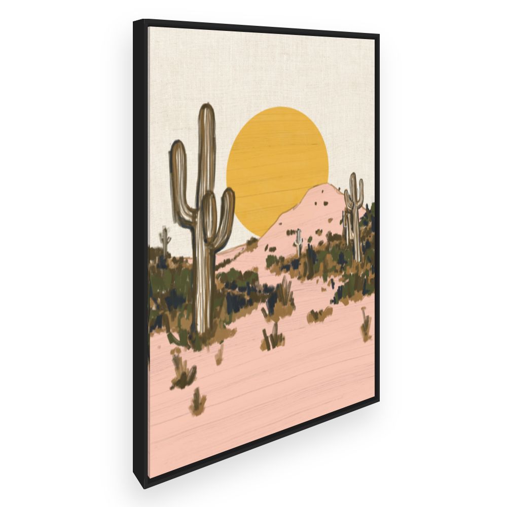 Toile Cactus au coucher