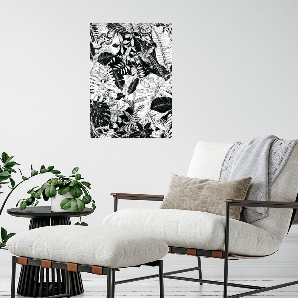 Affiche Jungle monochrome