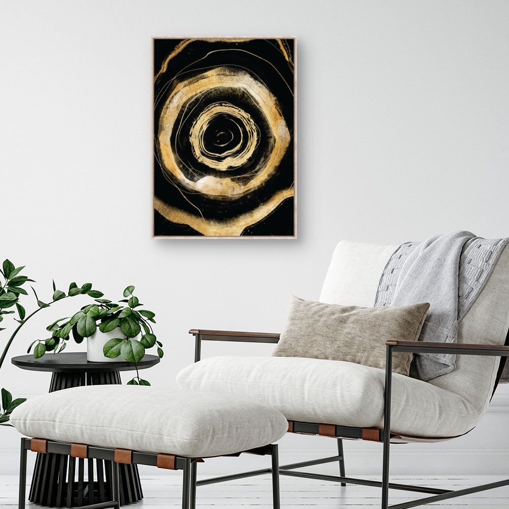 Tableau Spirales dorées hypnotiques