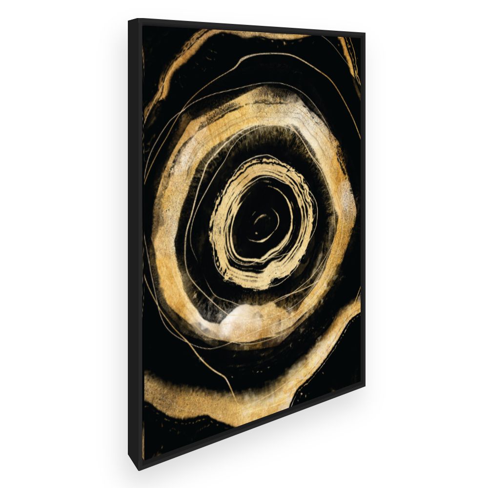 Toile Spirales dorées hypnotiques