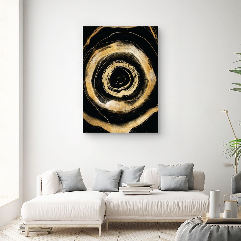 Tableau Spirales dorées hypnotiques