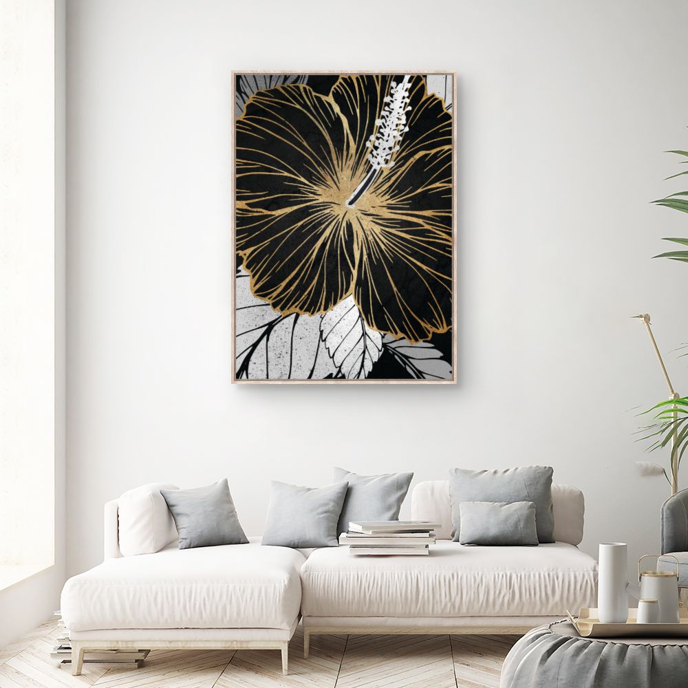 Tableau Fleur dorée