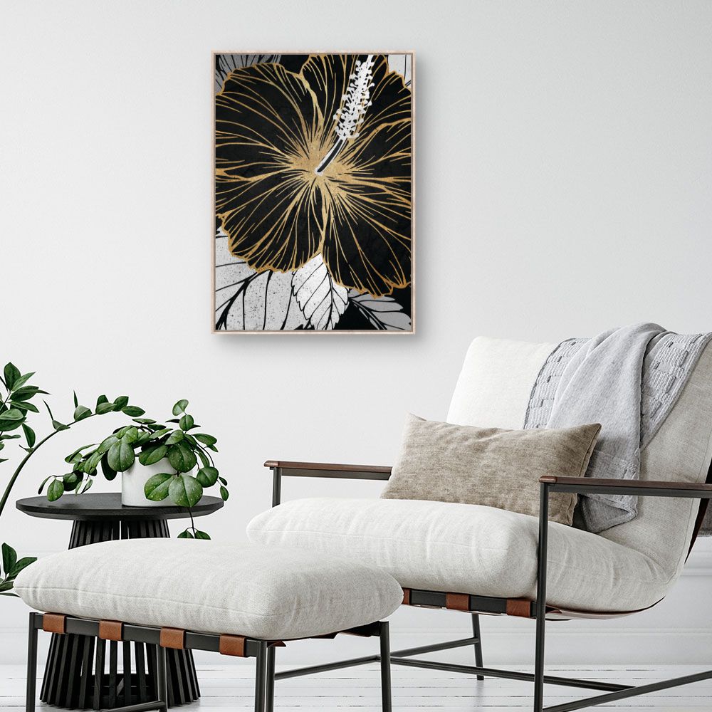 Tableau Fleur dorée