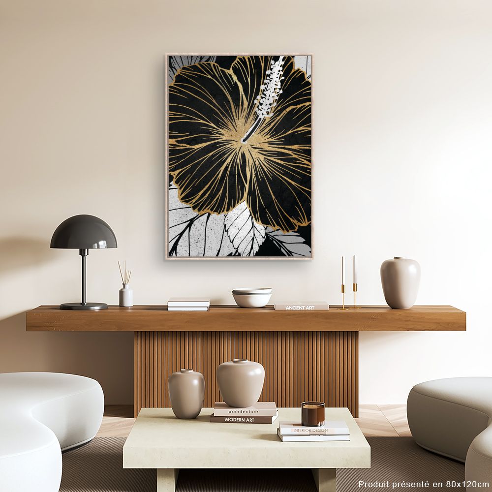Tableau Fleur dorée
