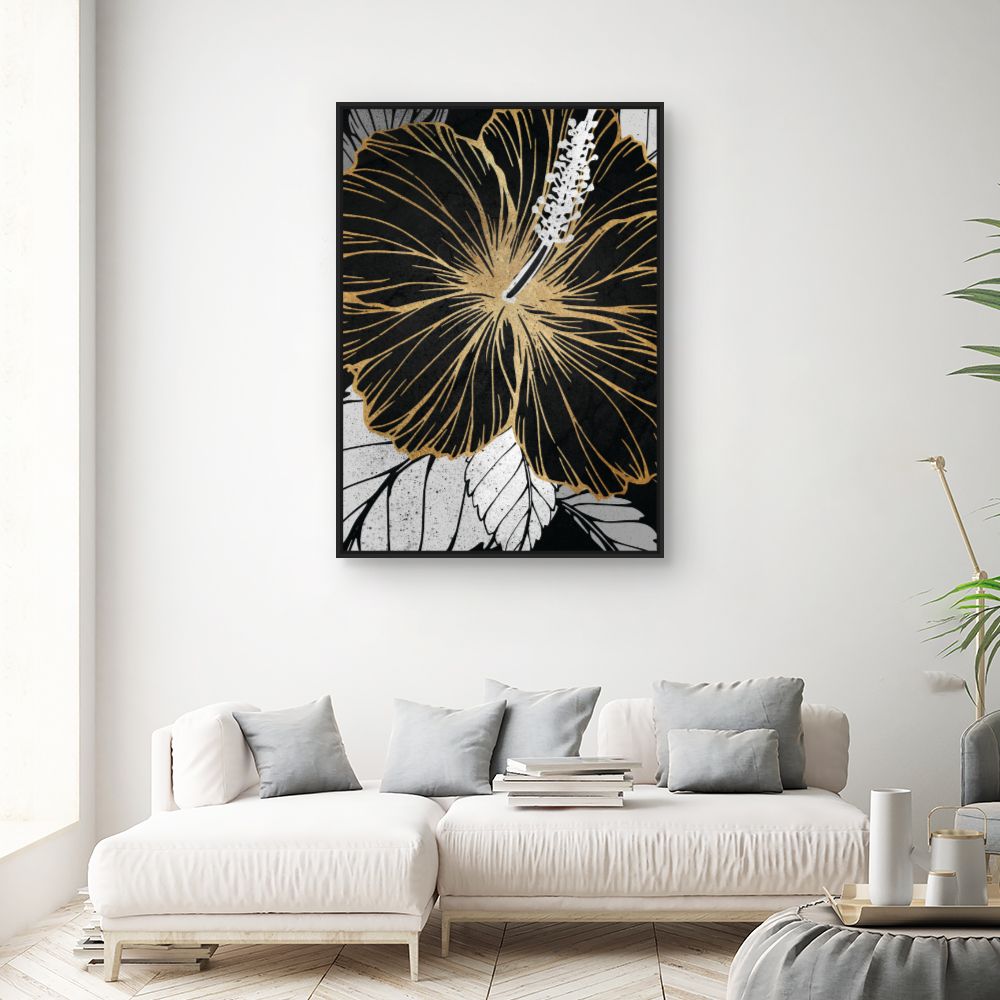 Tableau Fleur dorée